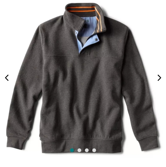 Orvis Men's Signature Quarter Zip Sweatshirt Grey Size XL - Picture 5 of 16